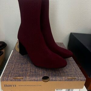 New Born Women's Burgundy Ankle Boots